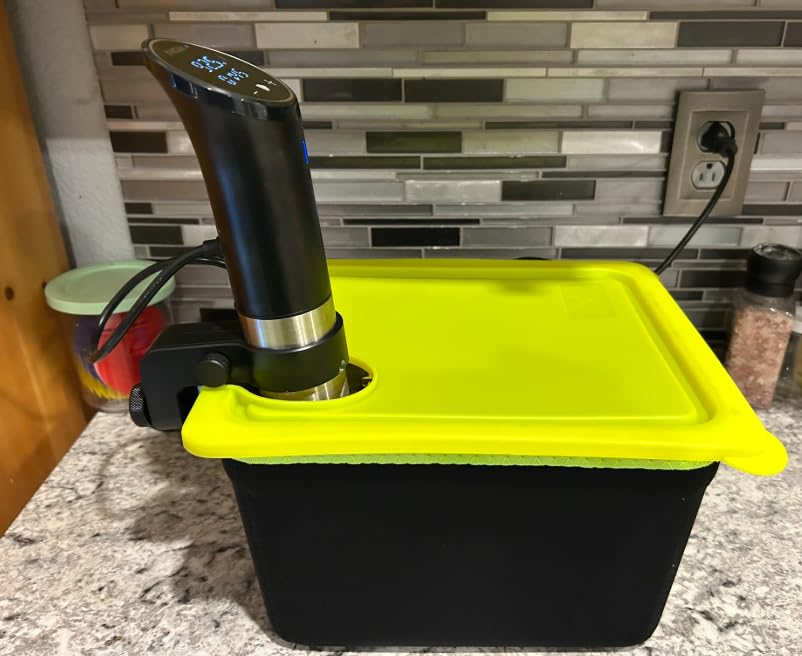 EVERIE 12Qt Sous Vide Container Kit w/Collapsible Lid + Lock-In Divider Rack + Insulating Sleeve customer photo 2