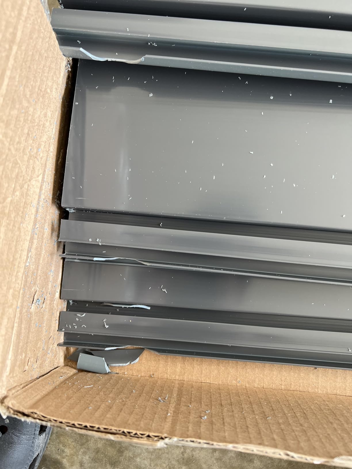 Proslat Garage Storage PVC Slatwall Panel - 2 Packs of 8 ft. x 4 ft. Sections (20 Single Slats which make up 64 sq.ft ) (Light Gray) customer photo 2
