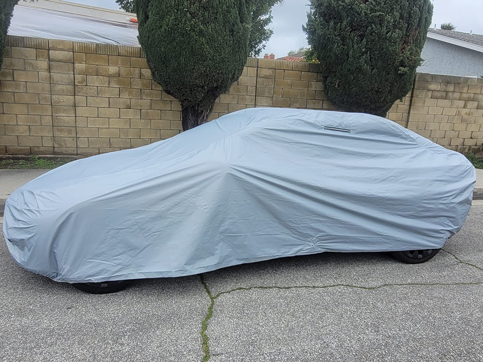iCarCover 18-Layers Premium Universal Fit Car Cover Waterproof All Weather Sun Rain Snow UV Protection Outdoor Indoor Full Exterior Car Covers for Automobiles Sedan Hatch Coupe Fit for 184-188 inch customer photo 2