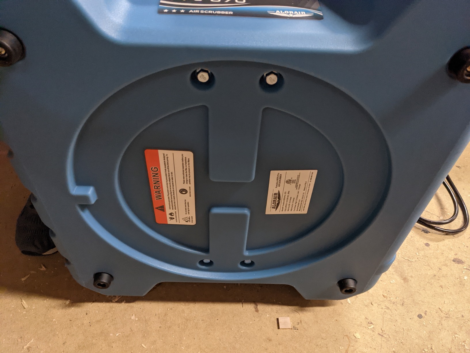 ALORAIR PureAiro HEPA Pro 870 Air Scrubber | UV-C Light Sterilization | 3-Stage Filtration Negative Machine Air Scrubber| Professional Water Damage Restoration for Air Cleaner | up to 550 CFM customer photo 1