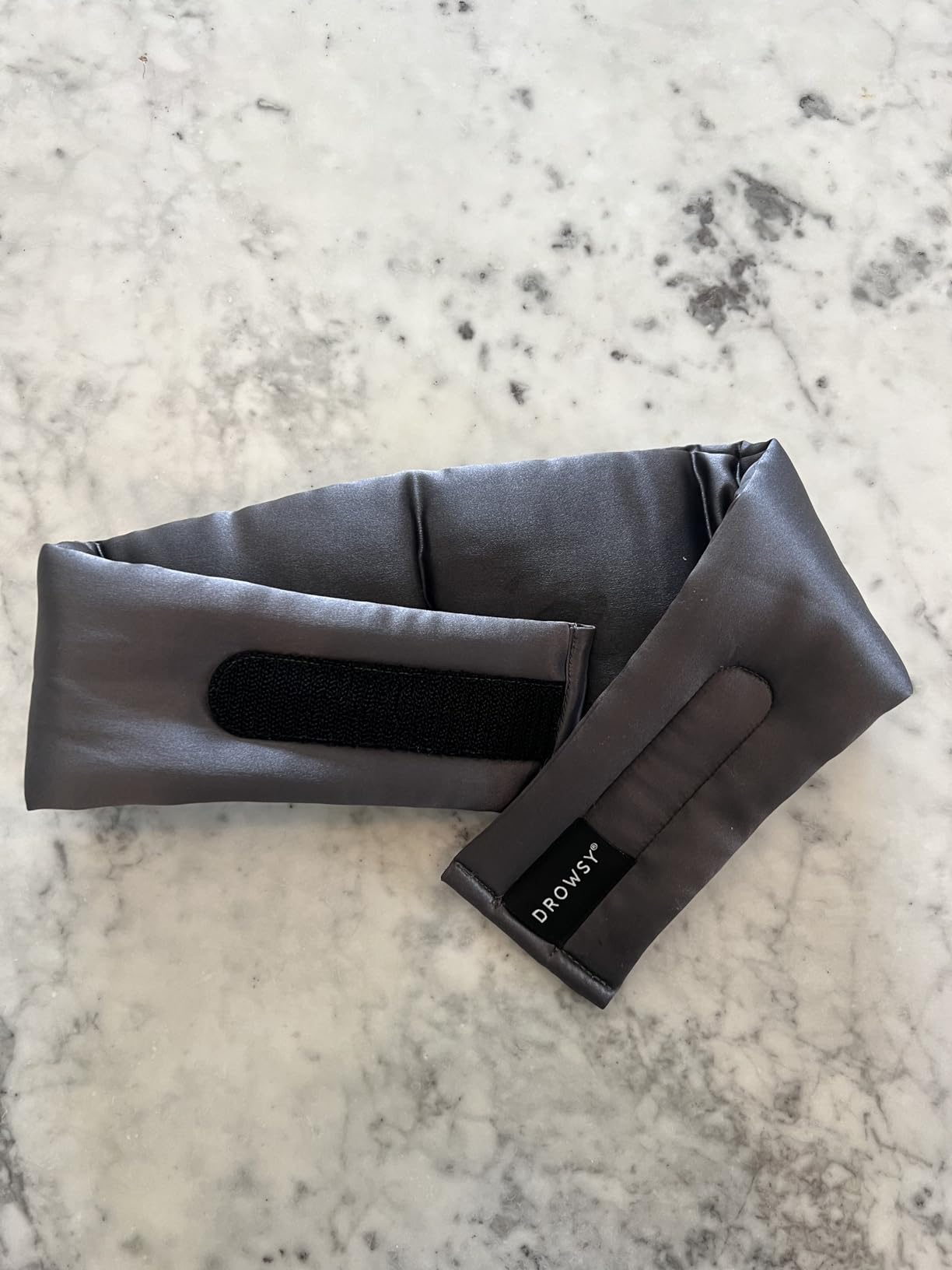 DROWSY Silk Sleep Mask - Face-Hugging, Padded Cocoon for Luxury Sleep in Total Darkness - 100% Pure Mulberry Silk, Skin-Hydrating & Adjustable (Midnight Blue) customer photo 1