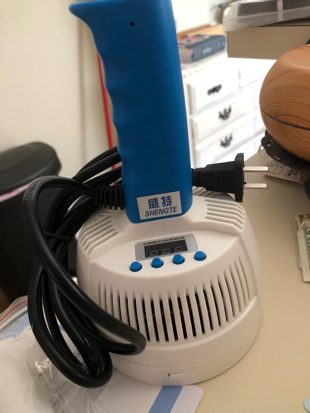 NEWTRY Induction Sealer 20-100mm Heat Handheld Sealing Machine Electromagnetic Bottle Cap Sealer Power & Time Adjustable for Plastic Glass Bottles Caps (110V) customer photo 1