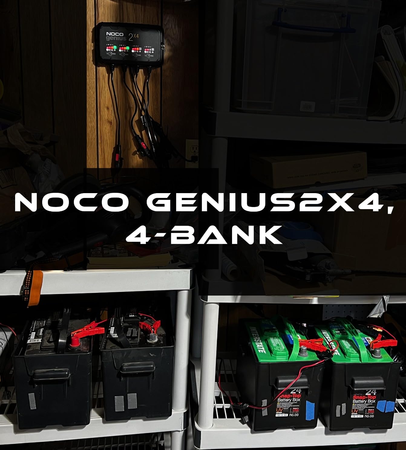 NOCO GENIUS2X4: 8A 4-Bank Smart Battery Charger (2A/Bank) - 6V/12V Automatic Maintainer, Trickle Charger & Desulfator with Overcharge Protection & Temperature Compensation for Lead-Acid & Lithium customer photo 1