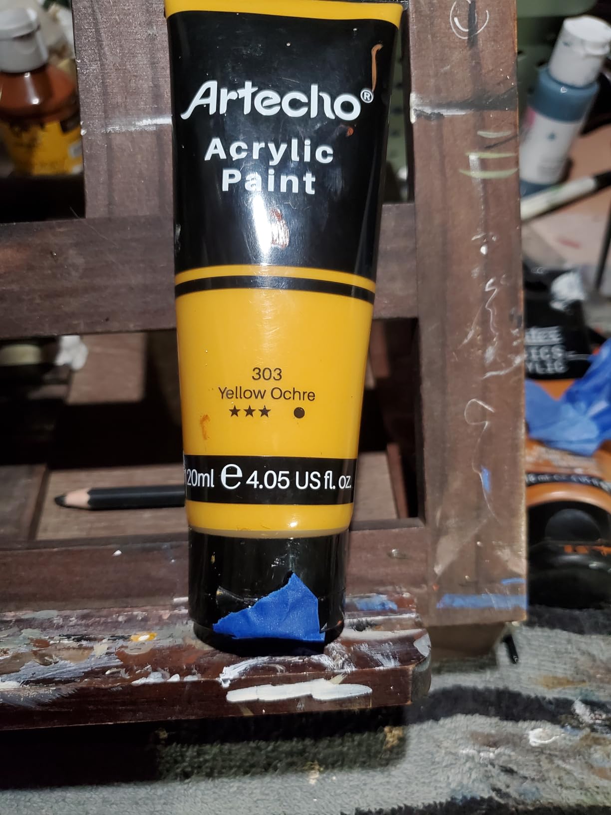 Artecho Professional Acrylic Paint Set, 20 Primary Colors (120ml / 4.05oz) Tubes, Art Craft Paints for Canvas, Rock, Stone, Wood, Fabric, Art Supplies customer photo 1