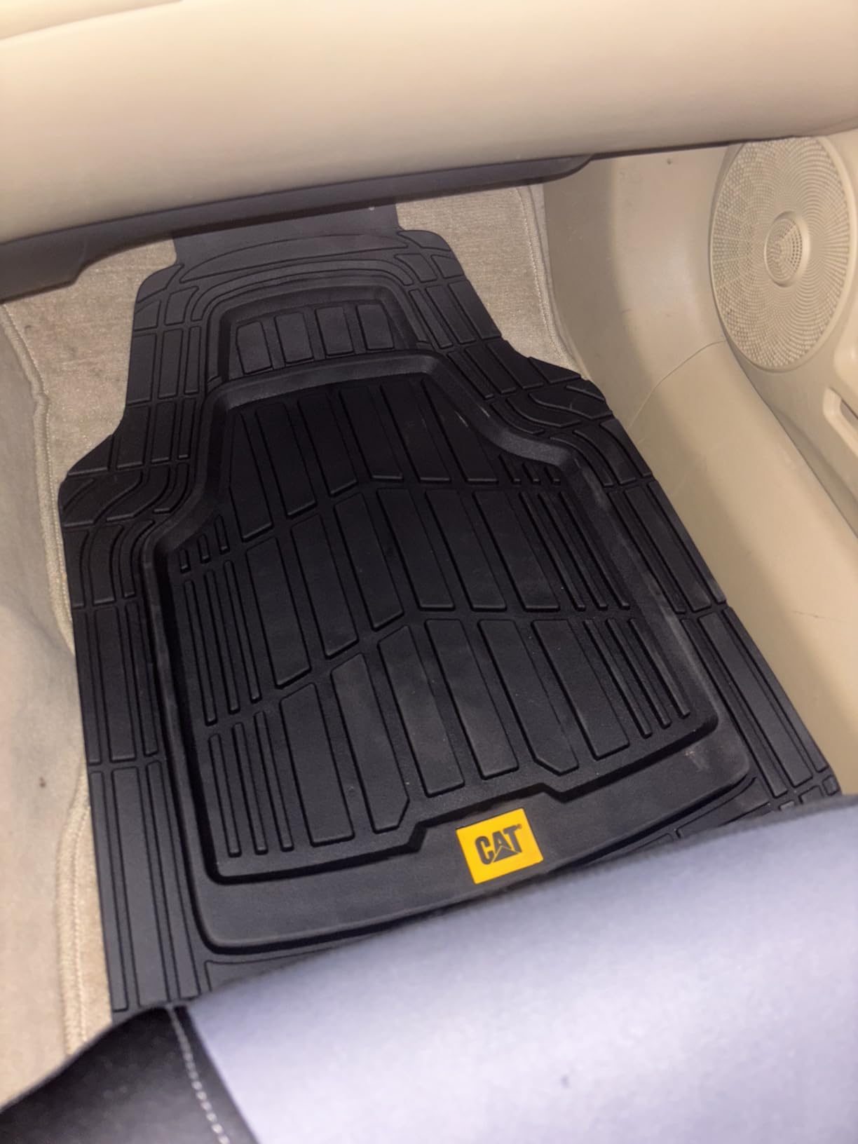 Cat® ToughRide™ Heavy-Duty 3 Piece Rubber All Season Floor Mats for Car Truck Van SUV, Black - Premium Trim to Fit Cars Floor Mat, All Weather Deep Dish Automotive Floor Mats, Total Dirt Protection customer photo 2