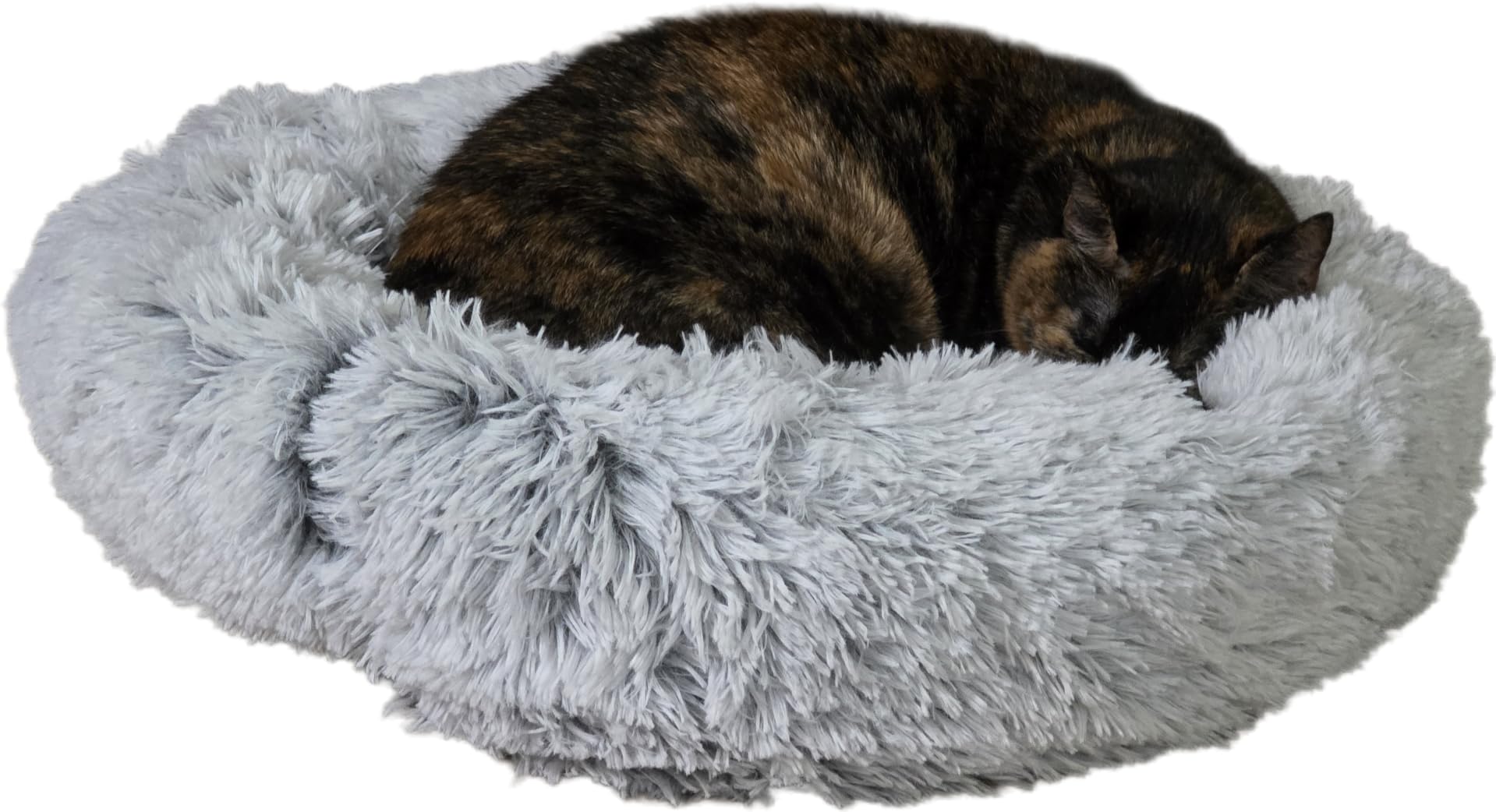 WESTERN HOME WH Calming Dog Bed & Cat Bed, Anti-Anxiety Donut Dog Cuddler Bed, Warming Cozy Soft Dog Round Bed, Fluffy Faux Fur Plush Dog Cat Cushion Bed for Small Medium Dogs and Cats customer photo 1