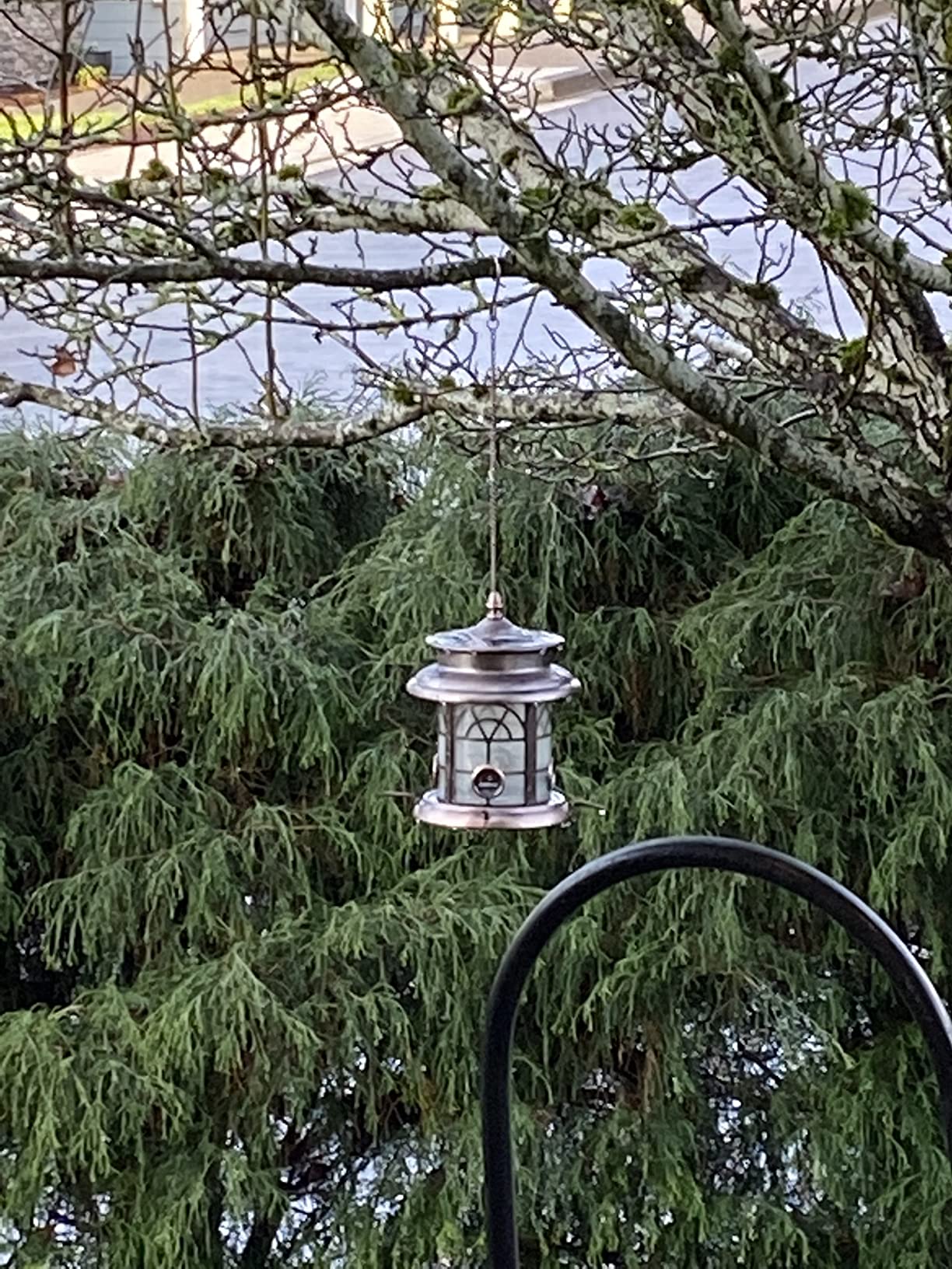 Westcharm Solar Bird Feeder for Outdoors Hanging | Waterproof Wild Birdfeeder for Outside Weather Resistant Garden Décor Gift for Bird Lovers - Antique Copper customer photo 2
