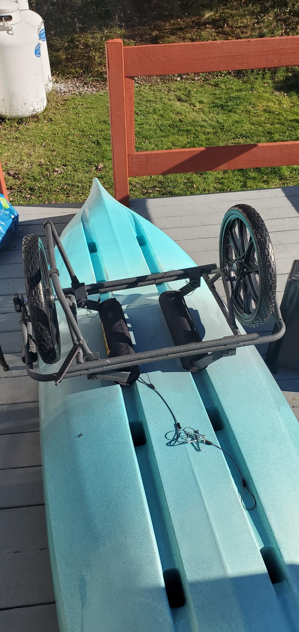 Suspenz Kayak Canoe Transport Cart, All-Terrain Super Duty Trolley Carrier with No-Flat Airless Wheels and Kickstand, 350 lb Load Capacity, Black (22-9908) customer photo 2