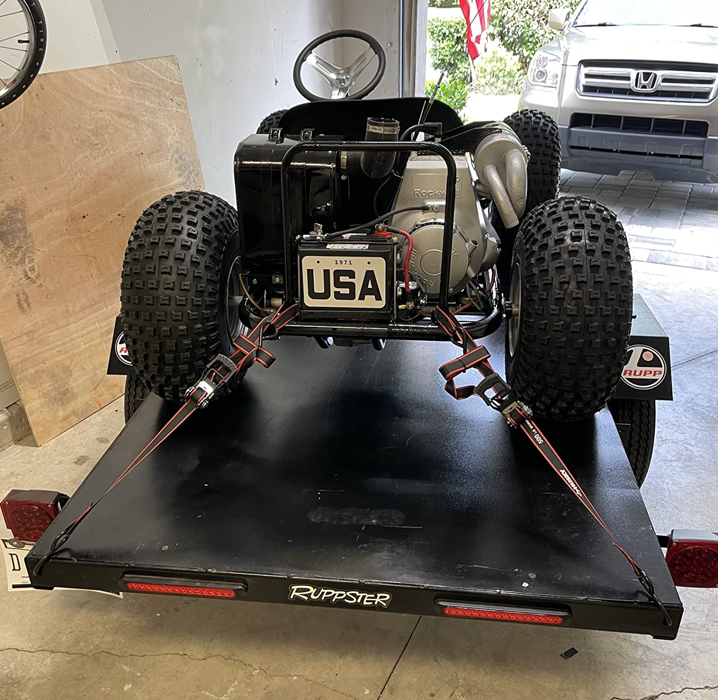 DK2 4 x 8 Single Axle Folding Utility Trailer, Load Capacity 1450 lb, Model# MFT4X8 customer photo 1