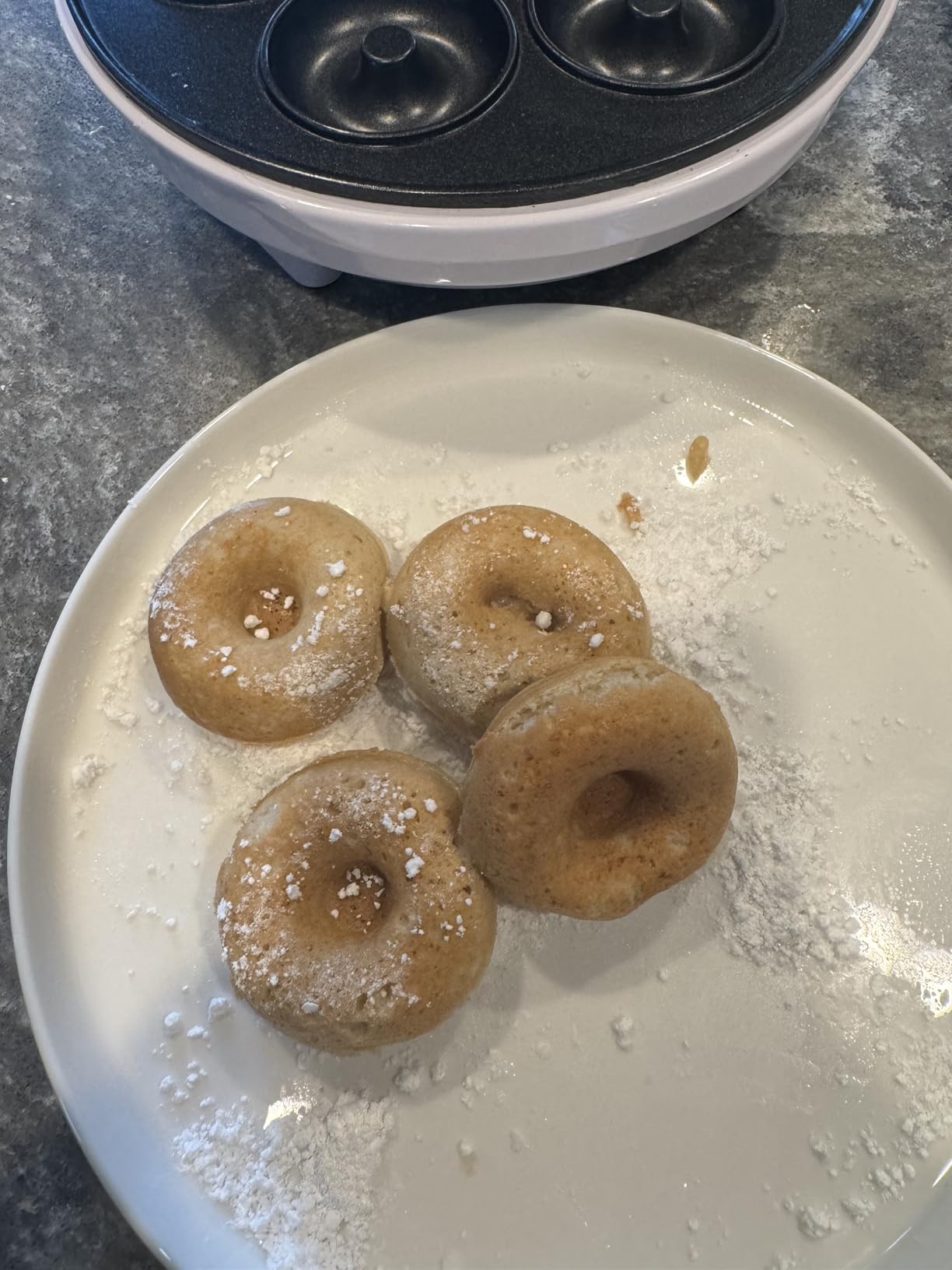 Mini Donut Maker- Electric Non-Stick Surface Makes 7 Small Doughnuts- Decorate, Frost, Ice Your Own for Kid Friendly Baked Dessert Treat - Cooking Activity for Adults with Recipe Guide, Easy Bake Gift customer photo 1
