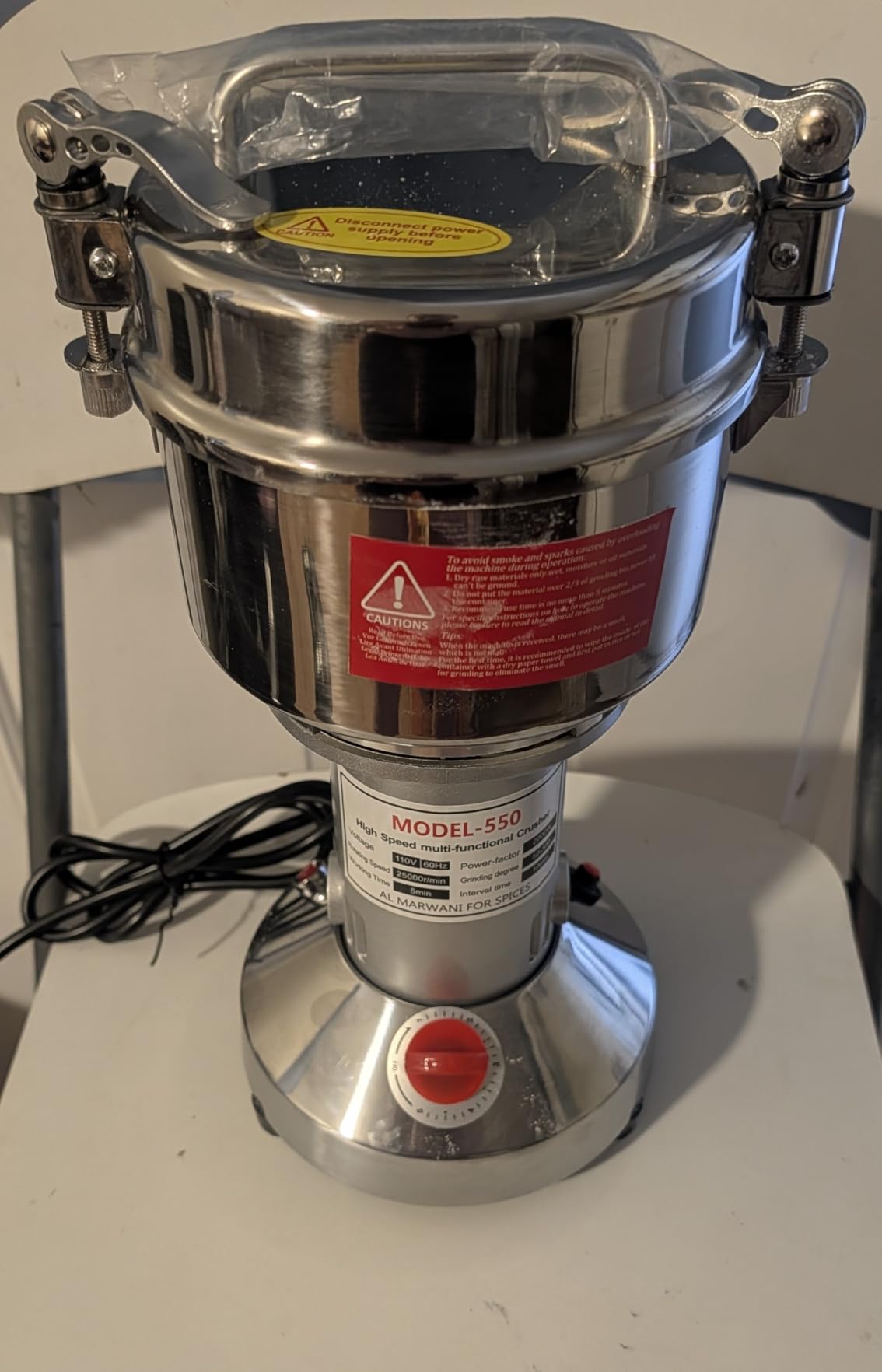 Grain Mill Grinder 750g High Speed Electric Stainless Steel Grinder Cereals Corn Flour Pulverizer Powder Machine for Dry Spice Herbs Grains Coffee Rice Pepper customer photo 2
