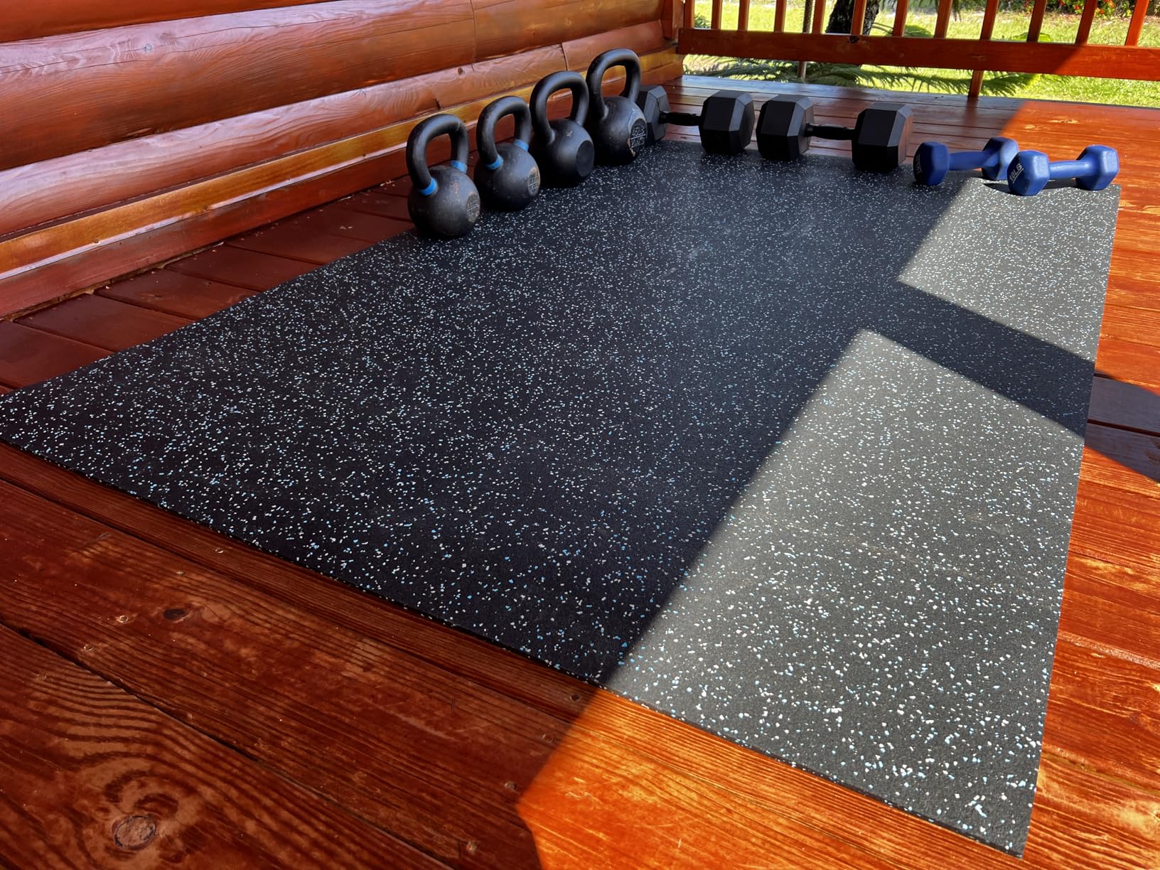 Rubber King Multi-Purpose Exercise Mat - 100% Recycled Thick Rubber Mat for Home Gym Flooring, Non-Slip, Low-Odor Durable Workout Mat for Indoor/Outdoor, Shoe-Friendly customer photo 2