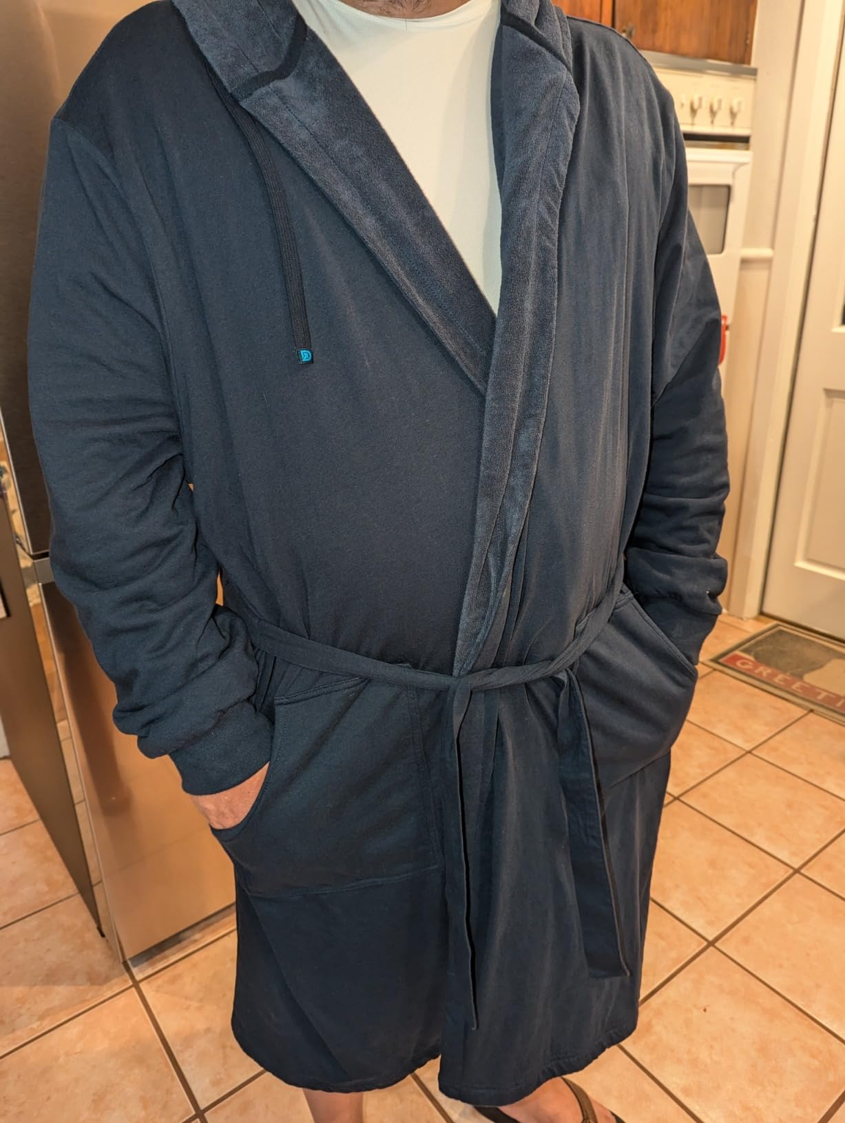 DudeRobe Men's Robe - Hooded TERRY Bath Robe for Men with Pockets | Soft, Comfy Men's Bathrobe from Shark Tank customer photo 2