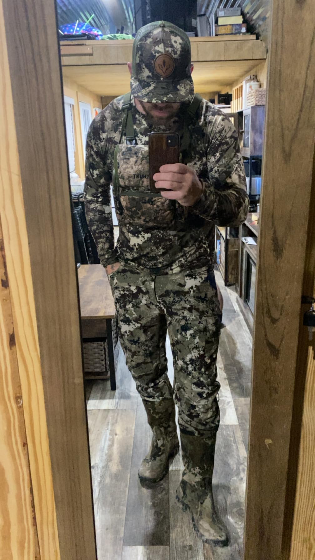 BASSDASH Invis Men's Stretch Hunting Pants Water Resistant Camo Fishing Pant customer photo 2