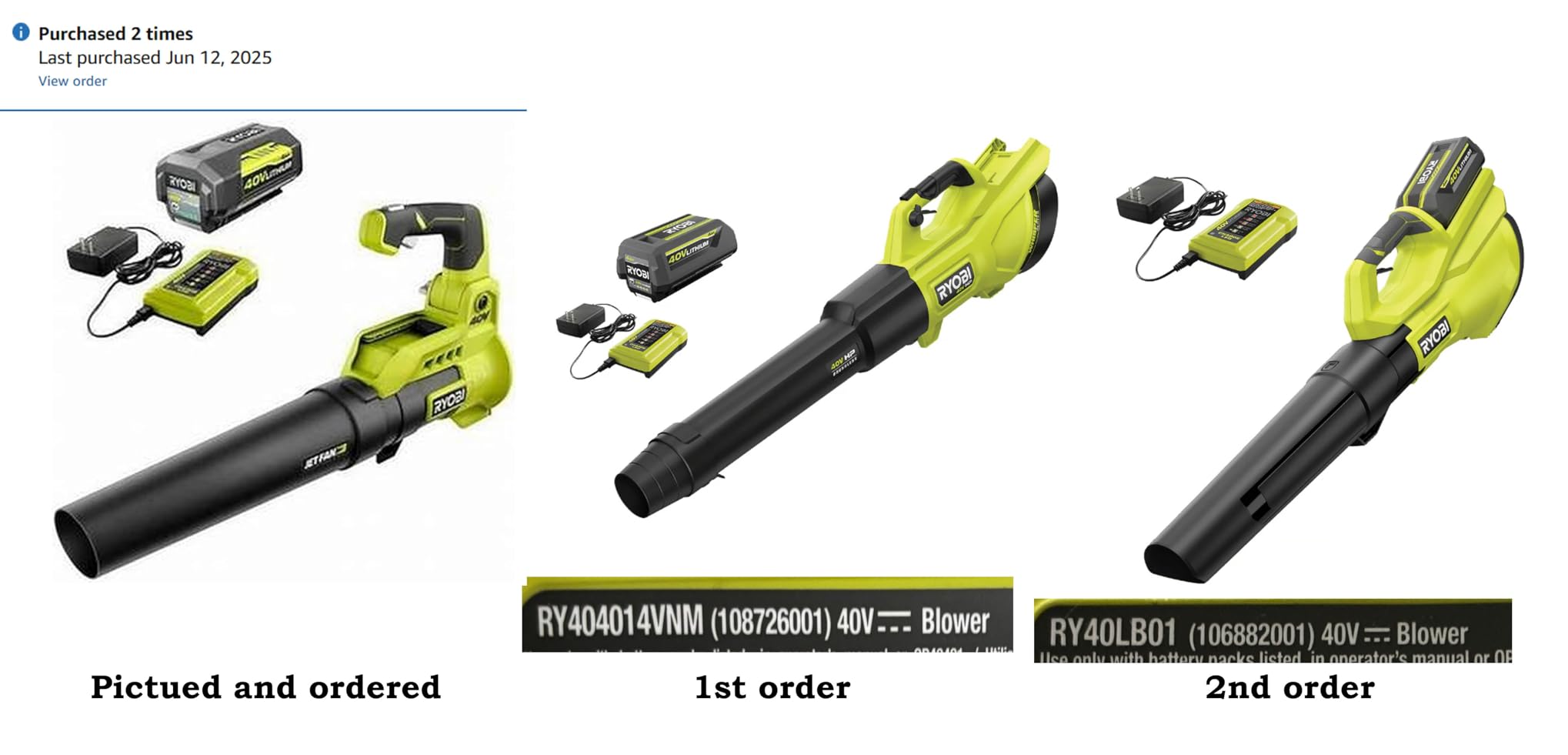 RYOBI 40V 110 MPH 525 CFM Cordless Battery Variable-Speed Jet Fan Leaf Blower with 4.0 Ah Battery and Charger customer photo 2