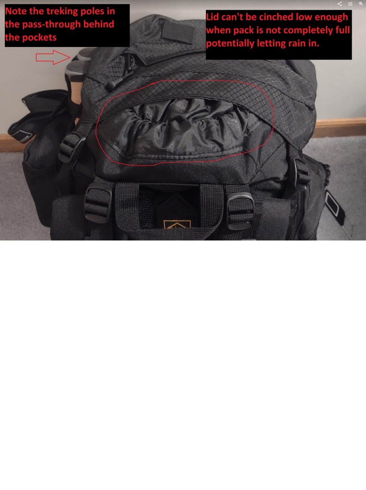Teton 85L Explorer Internal Frame Backpack for Hiking, Camping, Backpacking, Rain Cover Included, Black customer photo 1