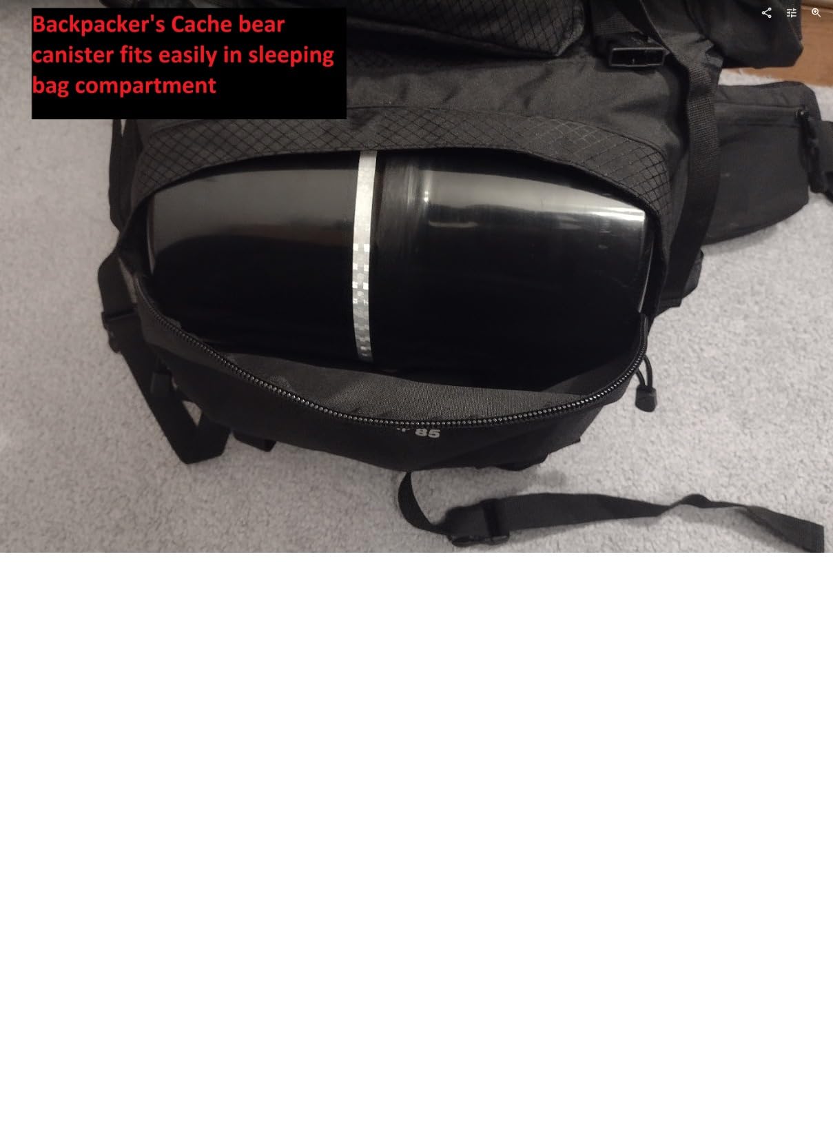 Teton 85L Explorer Internal Frame Backpack for Hiking, Camping, Backpacking, Rain Cover Included, Black customer photo 2