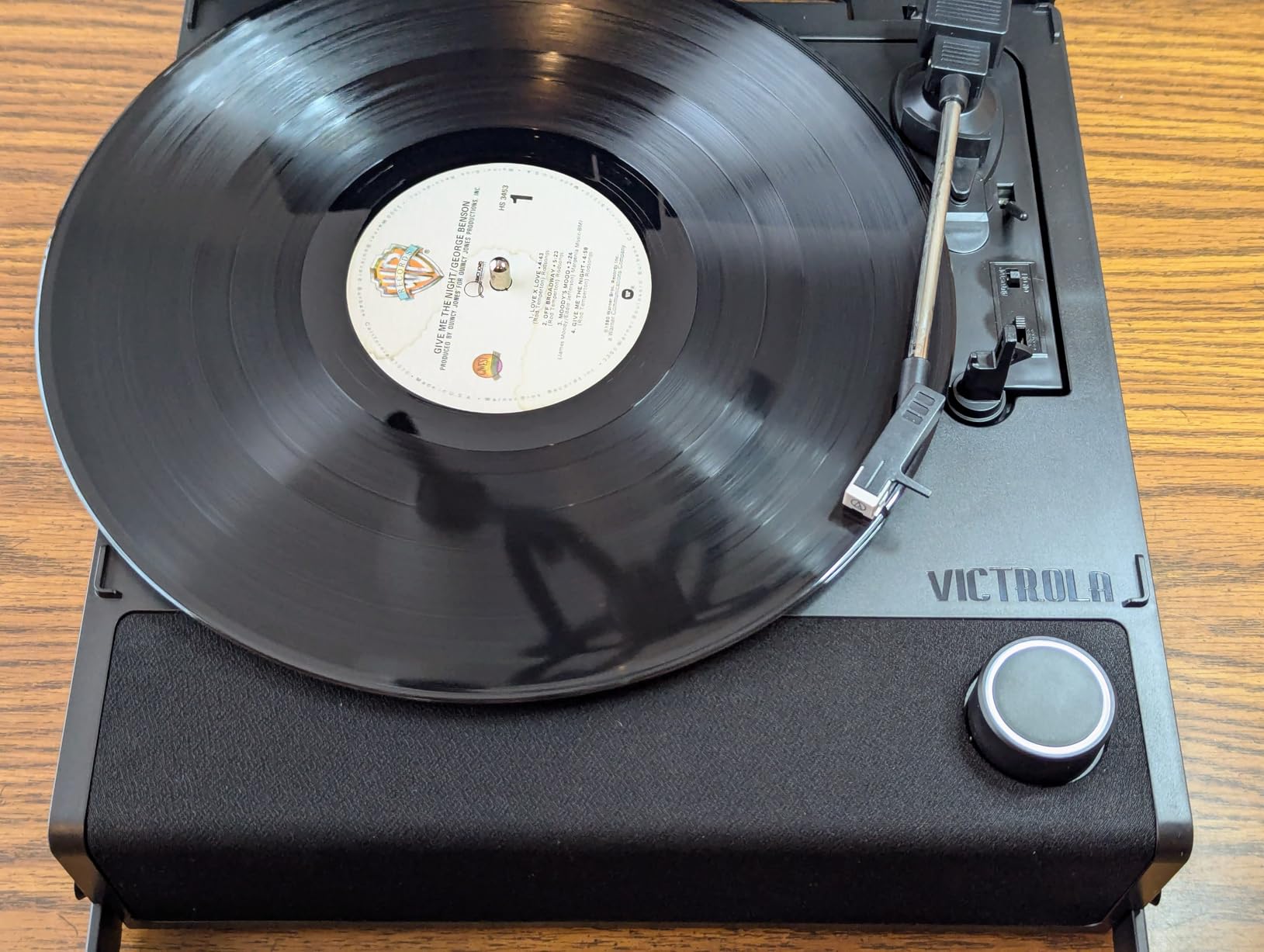 Victrola Revolution GO Portable Vinyl Record Player, Battery-Powered Bluetooth Turntable, 12 Hour Battery Life, 3 Speed Belt-Driven Record Player, RCA Output, 3.5mm Headphone Jack (Black) customer photo 2