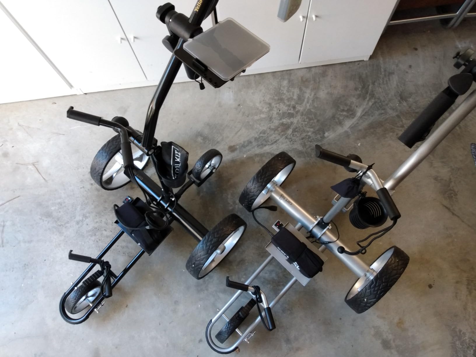 Cart-Tek Electric Golf Push Cart with Remote Control, Rugged Steel Frame, Dual Quiet Motors, 10.4 AH Lithium-Ion Battery - The Yellowstone customer photo 1