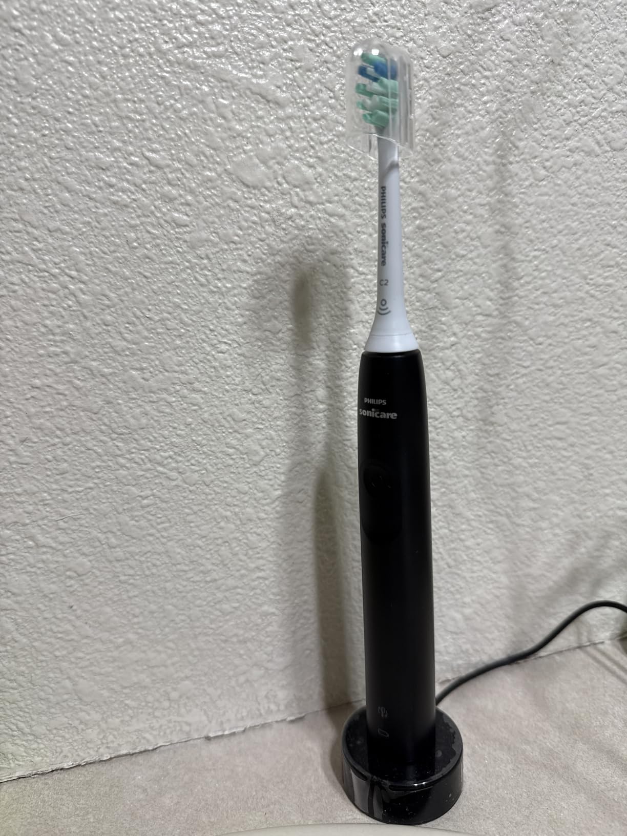 Philips Sonicare 4100 Series Electric Toothbrush - Sonic Toothbrush with Advanced Sonic Technology, Pressure Sensor, Two Intensity Settings, Smartimer & Quadpacer, Black, Model HX3681/24 customer photo 2