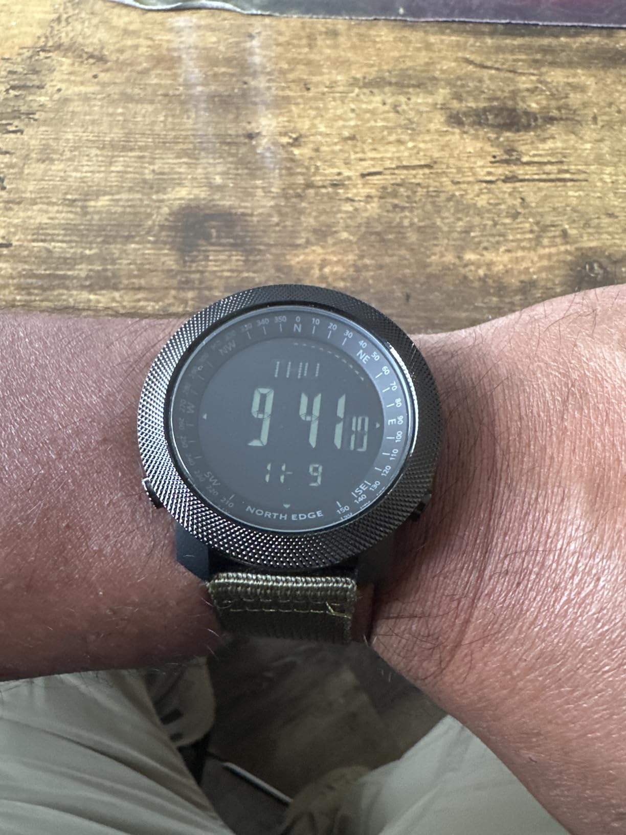 North Edge Apache Tactical Sports Watches for Men, Outdoor Survival Military Compass Rock Solid Digital Watches with Durable Band, Steps Tracker Pedometer Calories (Green) customer photo 2