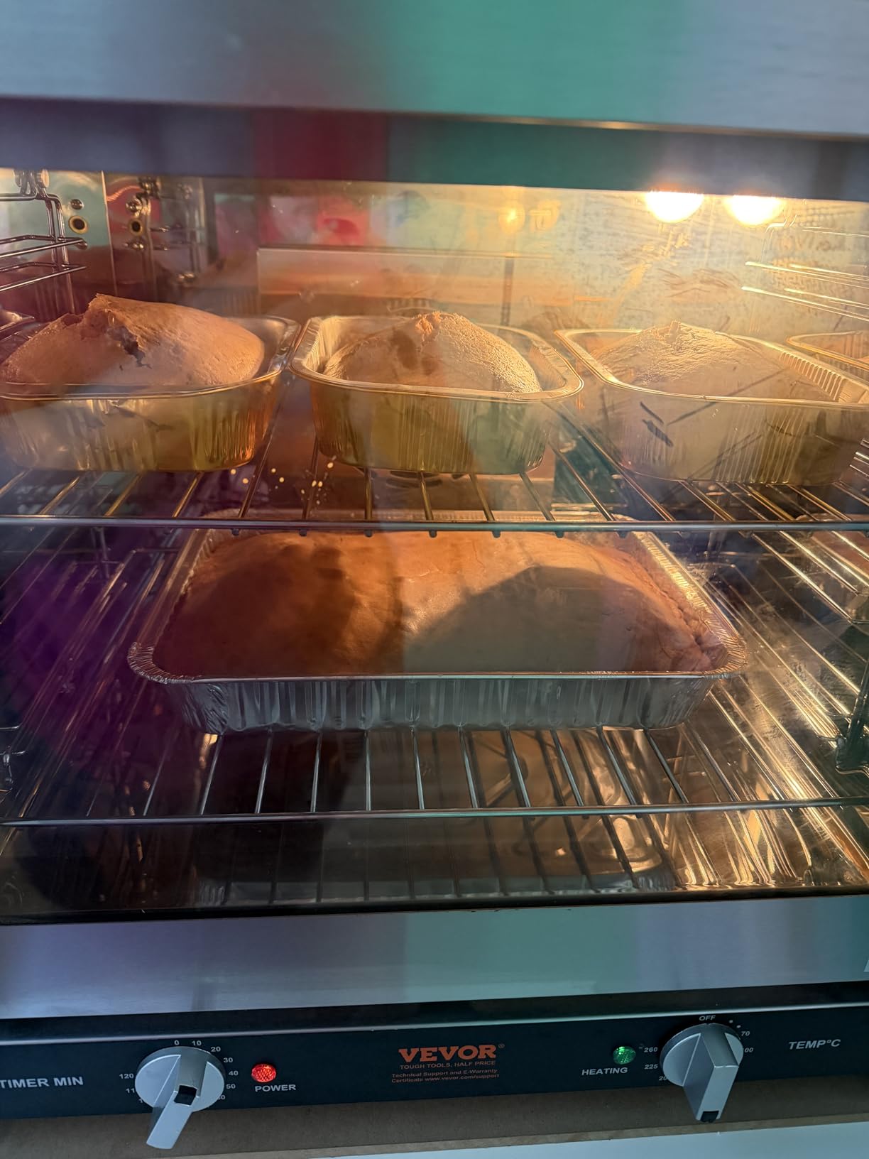 VEVOR Commercial Convection Oven, 66L/60Qt, Half-Size Countertop, 1800W 4-Tier with Front Glass Door, 120V customer photo 2