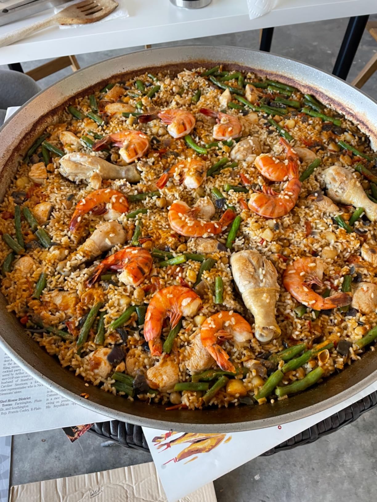 Machika Mirador Set Paella Kit with 24-inch Carbon Steel Pan, 12 in 20 in Double Ring Paella Burner and Stand Set (33.5 in, Grill Set Perfect for Gastronomic Events, Caterings, Camping, 19 Servings customer photo 1
