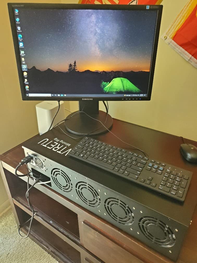8GPU Mining Rig Complete Crypto Miner with Windows10, Including 8GPU Mining Motherboard 2000W Power Supply, CPU, SSD, 4G RAM, 8 GPU Mining Case for ETC/LTC/XHV/Monero/Ravencoin (Without GPU) customer photo 1