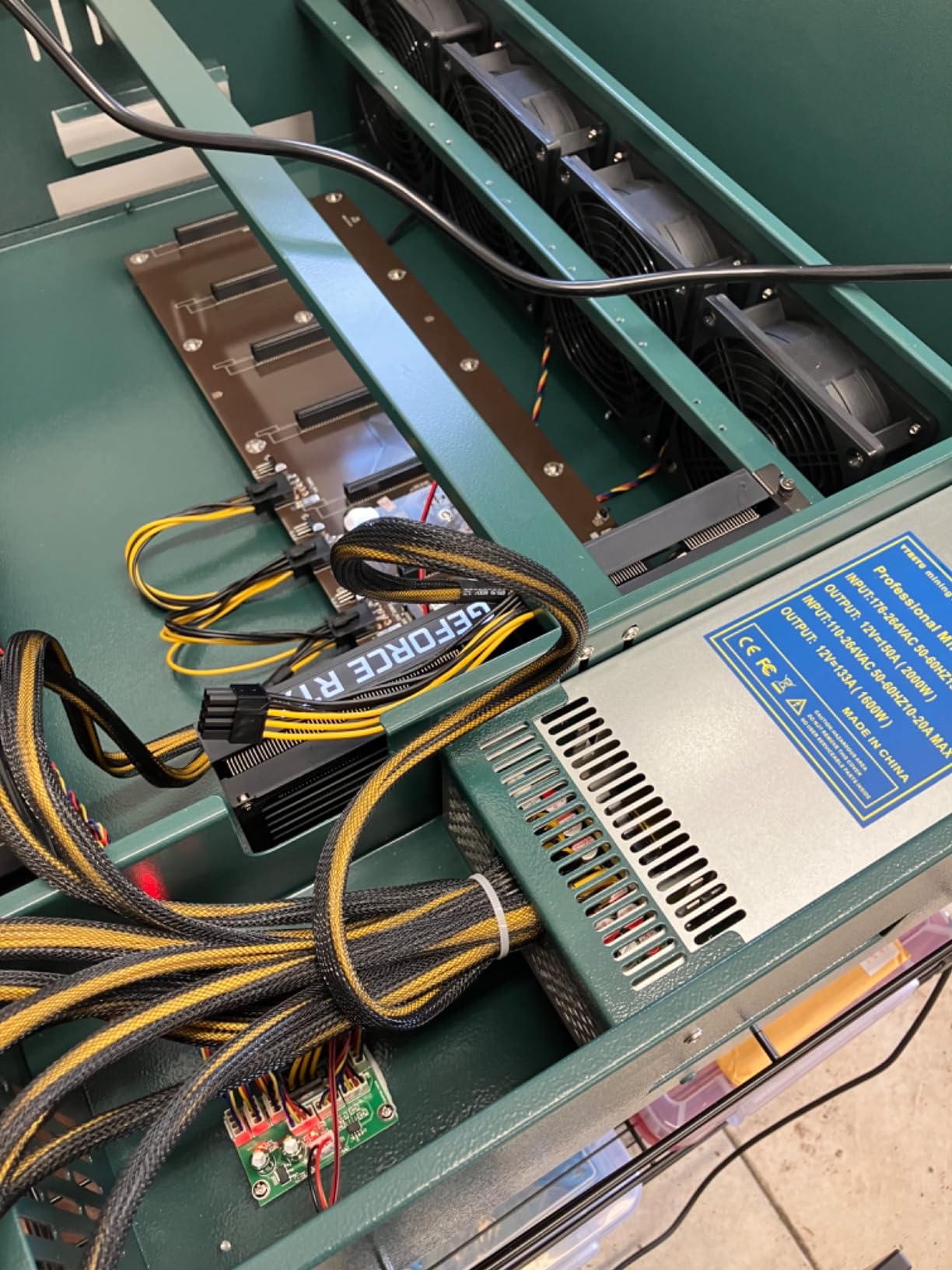 8GPU Mining Rig Complete Crypto Miner with Windows10, Including 8GPU Mining Motherboard 2000W Power Supply, CPU, SSD, 4G RAM, 8 GPU Mining Case for ETC/LTC/XHV/Monero/Ravencoin (Without GPU) customer photo 2