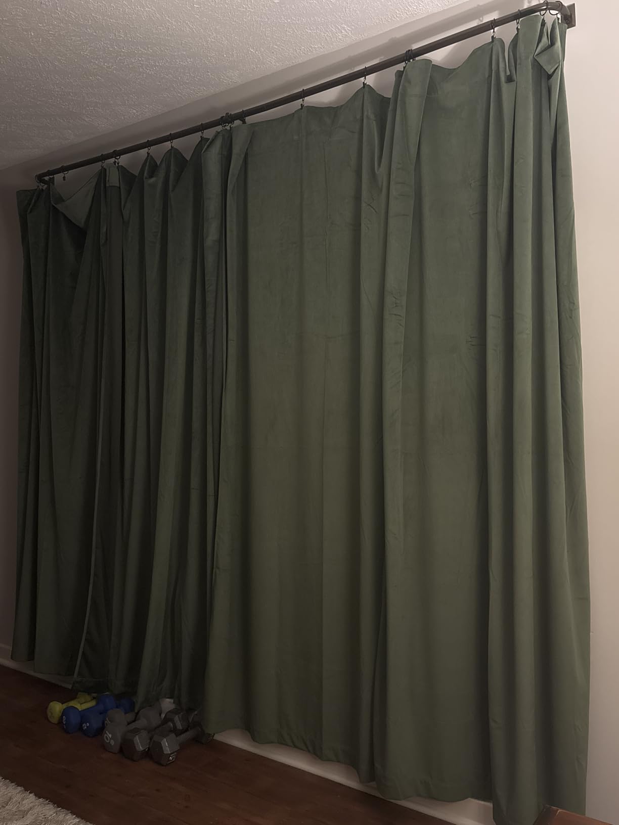 MIULEE Velvet Curtains 84 inches 2 Panels - Luxury Blackout Curtains for Bedroom Living Room Thermal Insulated Super Soft Window Drapes Rod Pocket & Back Tab, Olive Green, W52 x L84 inches customer photo 1