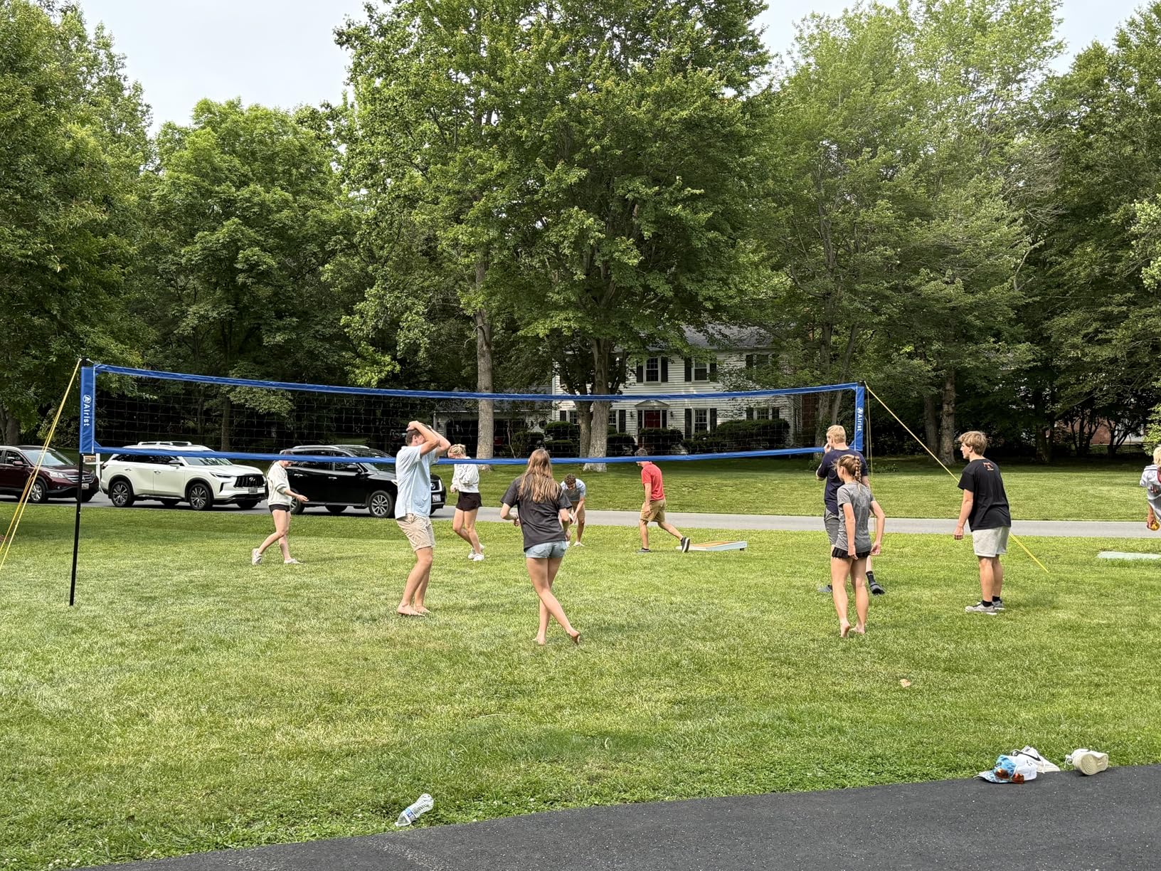 Heavy Duty Volleyball Net Outdoor with Steel Anti-Sag System, Adjustable Aluminum Poles, Professional Volleyball Nets Set for Backyard and Beach, Volleyball and Carrying Bag customer photo 2
