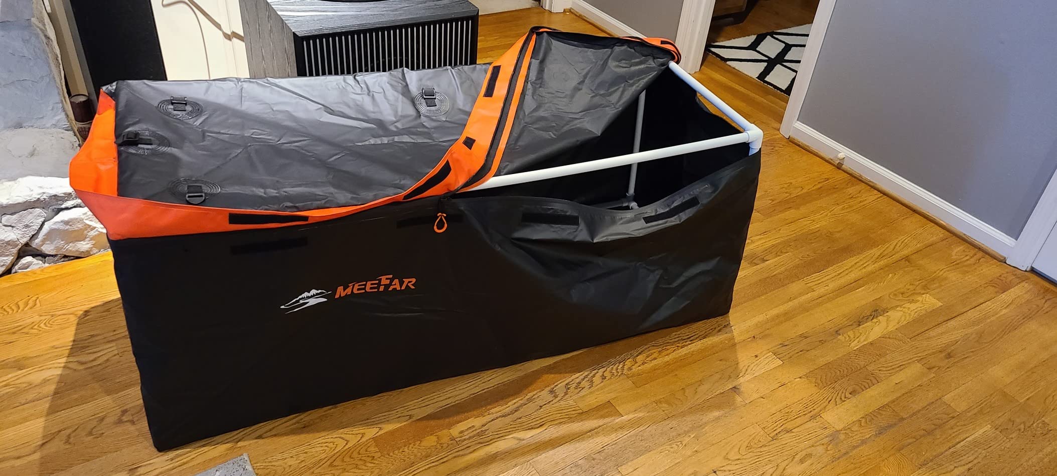 MeeFar Rooftop Cargo Carrier Car Roof Bag 21 Cubic Feet 100% Waterproof Car Top Carrier, Fits All Vehicle with/Without Rack, Include Anti-Slip Mat, 10 Reinforced Straps, 6 Door Hooks, Luggage Lock customer photo 2