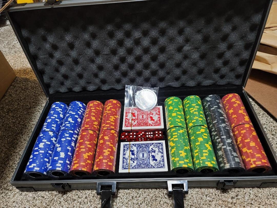 Comie Clay Poker Chips,400PCS 14 Gram Chip Set with Deluxe Travel Case, Numbered Chips,Poker for Texas Hold'em Blackjack Gambling... customer photo 1
