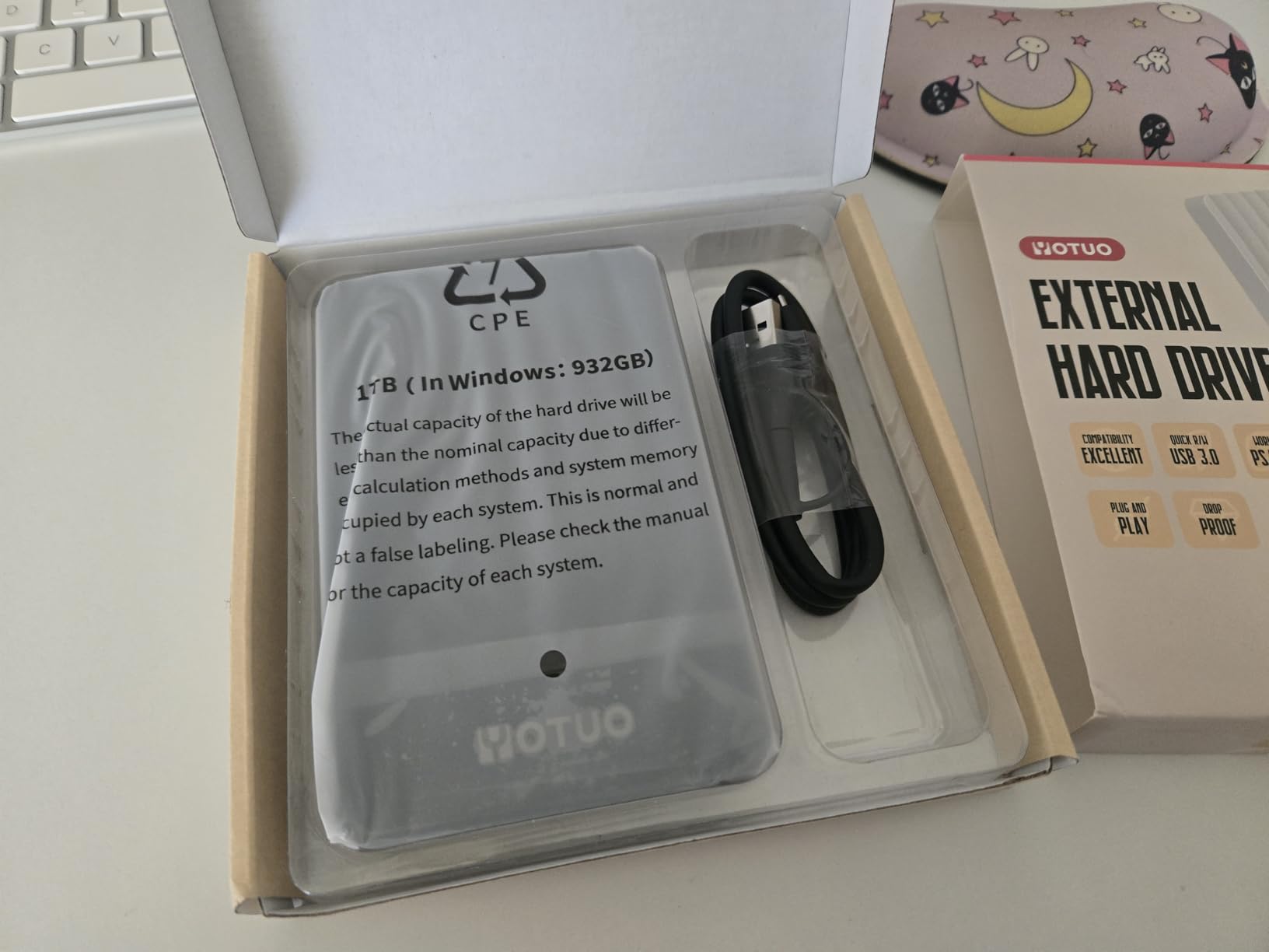 YOTUO Portable 1TB External Hard Drive Storage Expansion Mobile HDD USB 3.0 USB-C for PC, Mac, Desktop, Laptop, PS4, Xbox One, Xbox 360, Android, iPhone 15/16/17, Office & Game (Black) customer photo 2