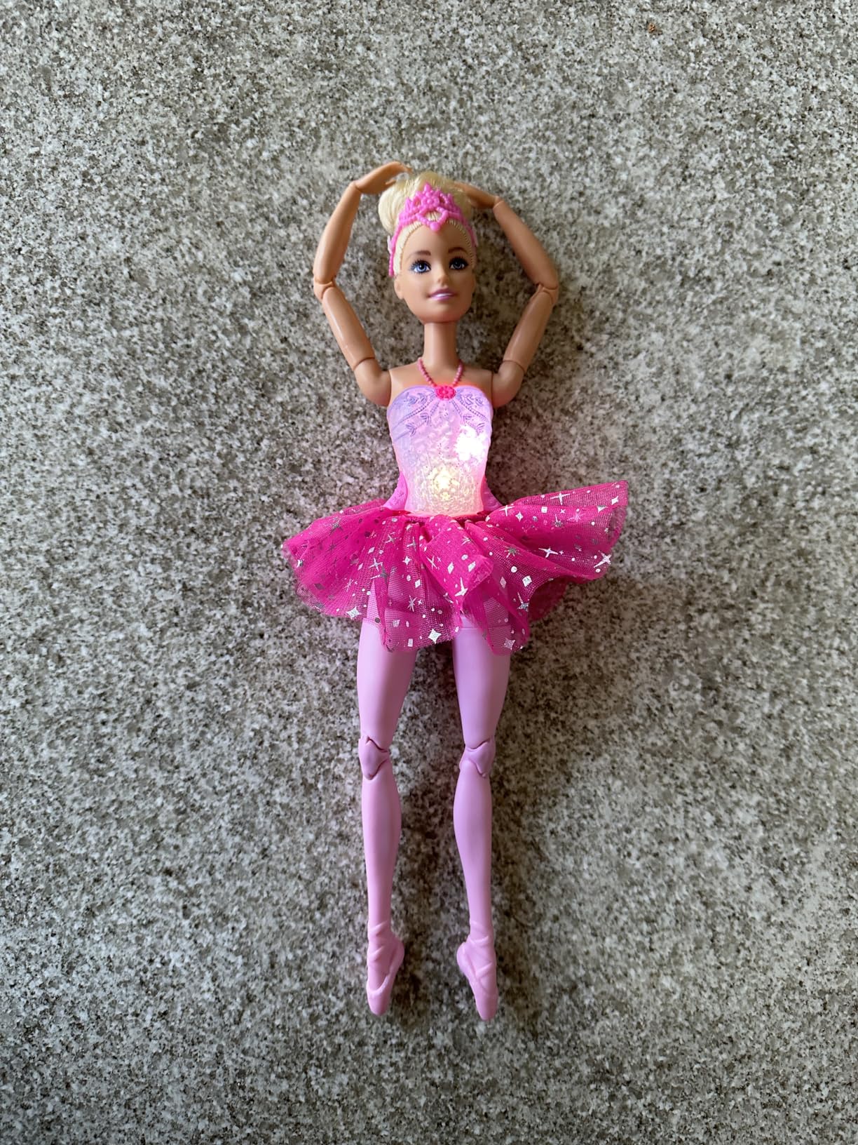 Barbie Dreamtopia Twinkle Lights Ballerina Doll with Blonde Hair & Light-Up Feature Wearing Royal Headband & Pink Tutu customer photo 2