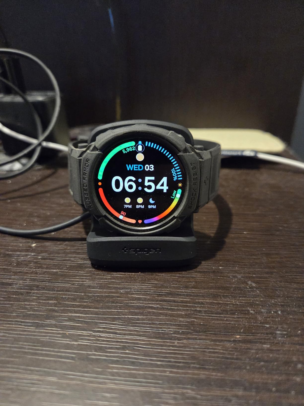 Spigen for Samsung Galaxy Watch Wireless Charger Stand - Compatible with Watch 8 Classic 46mm / 8 40/44mm / 7 40/44mm / Ultra 47mm / 6 Classic 43mm / 6 40/44mm / 5 40/44mm / 5 Pro 45mm - Black customer photo 1