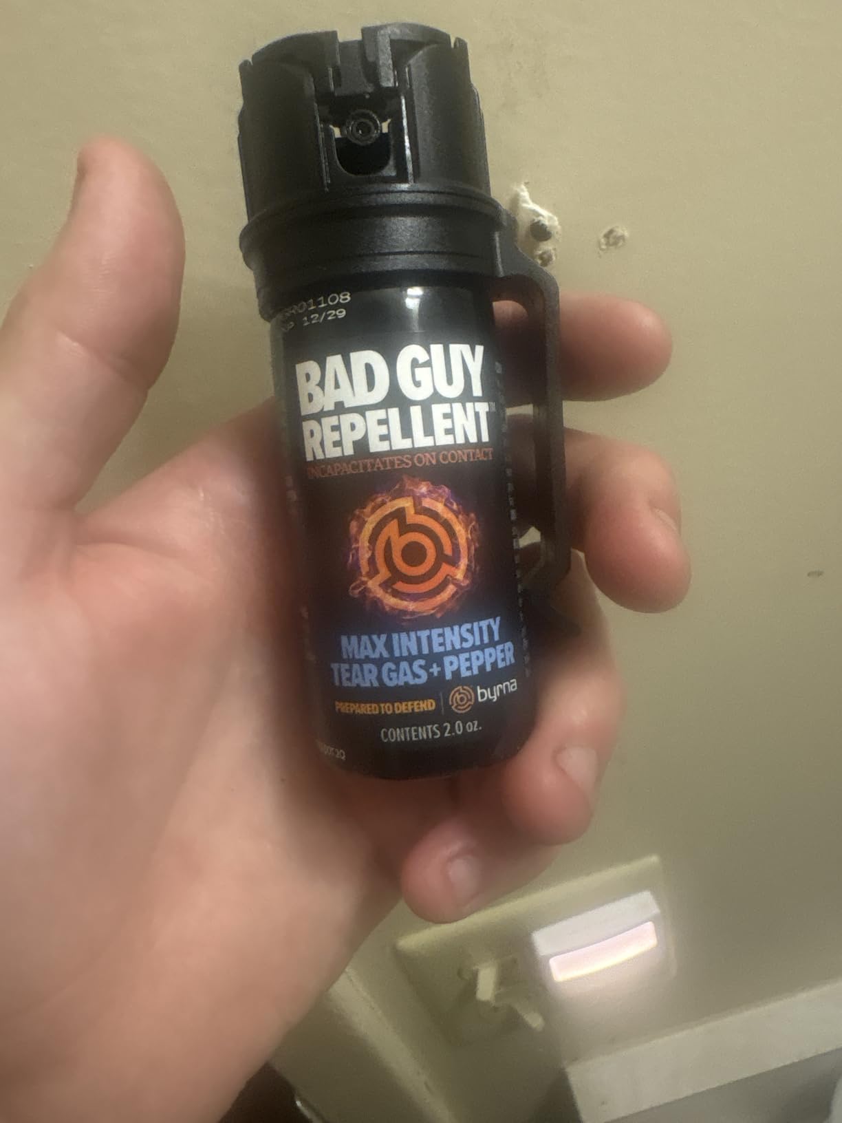 Byrna BGR MAX Pepper Spray + Tear Gas | Maximum Stopping Power | Attacker Tracker UV Marking DYE Technology | Military Strength Self-Defense Stream Spray customer photo 1