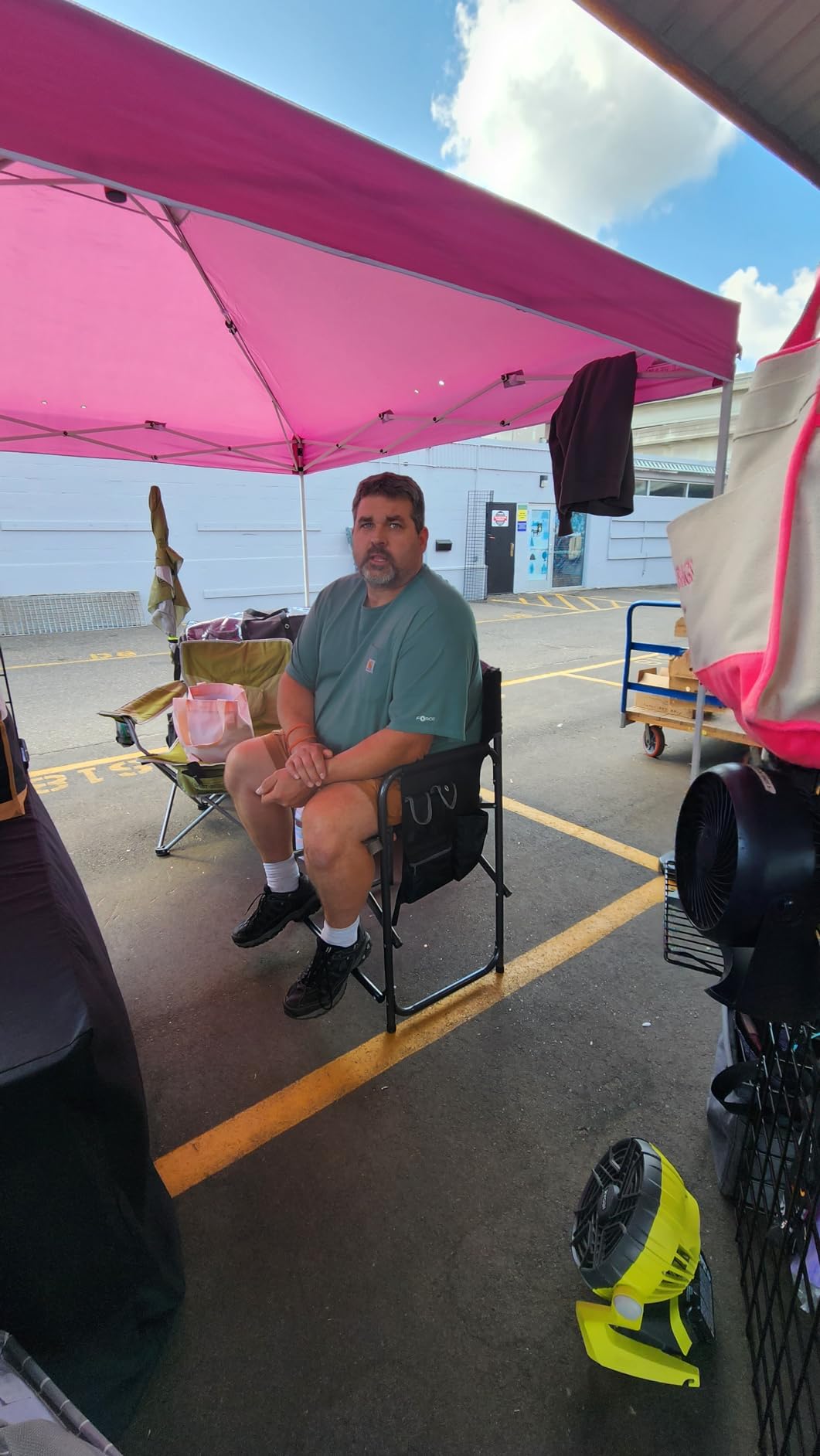 EAGLE PEAK Pop Up Canopy Tent with Wheeled Carry Bag, 8 Stakes, 4 Ropes, 4 Weight Bags, Easy Set Up Tent Canopy, 12x12 ft, 144sqft of Shade, White customer photo 1