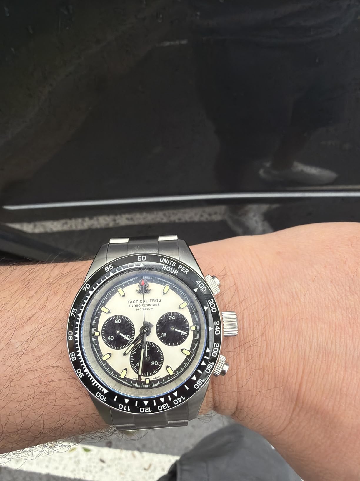 Watch for Men 41mm Panda Chronograph VS75A Solar Quartz Movement Watches Sapphire C3 Luminous 200M Waterproof customer photo 1