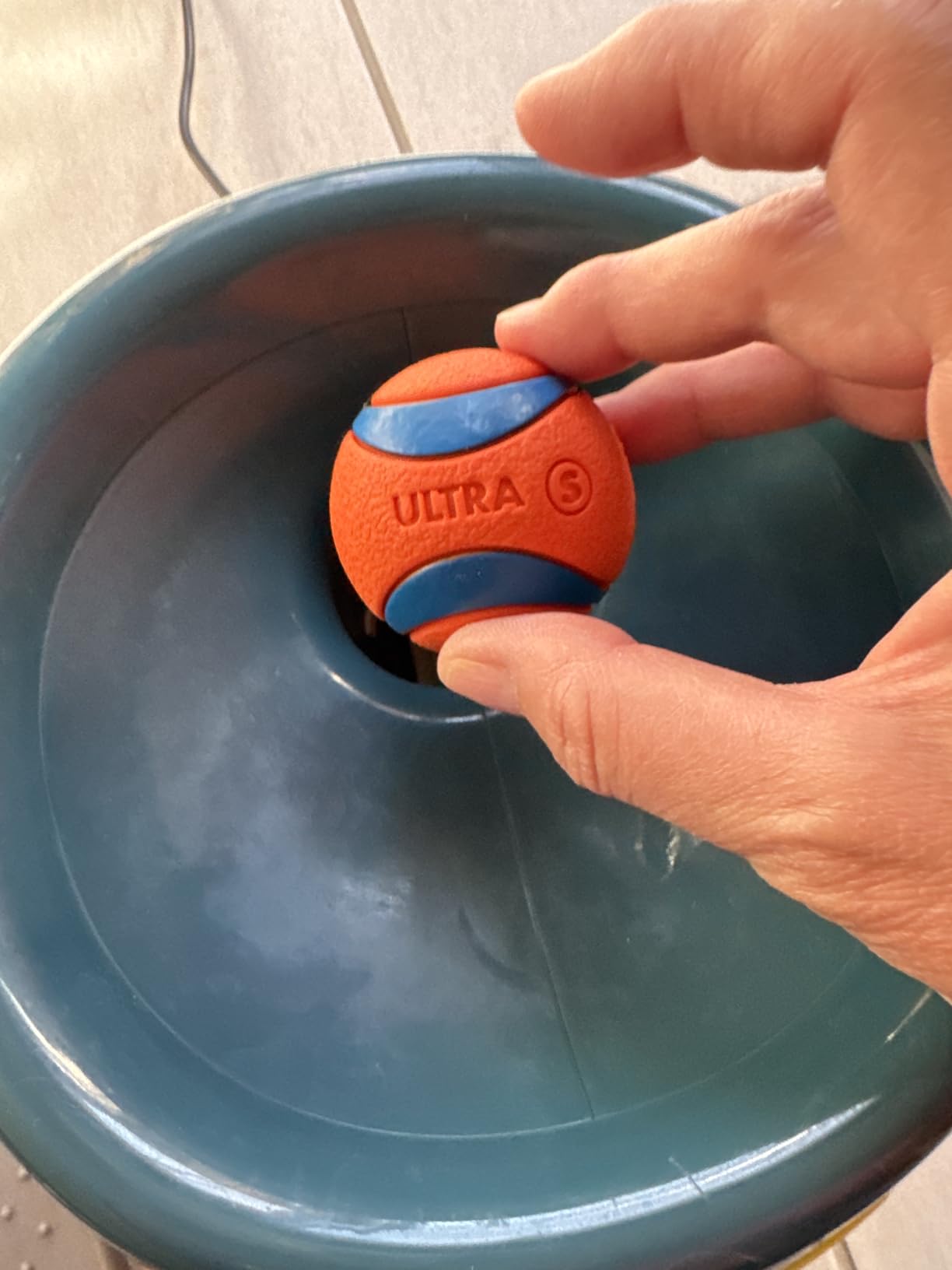 Automatic Dog Ball Launcher - Dog Ball Fetch Machine, Ball Thrower for Dogs, for Small to Medium Sized Dogs, Interactive Dog Toy with 6 Latex Balls, Plug-in & Battery Options - 4 Launch Distances customer photo 2