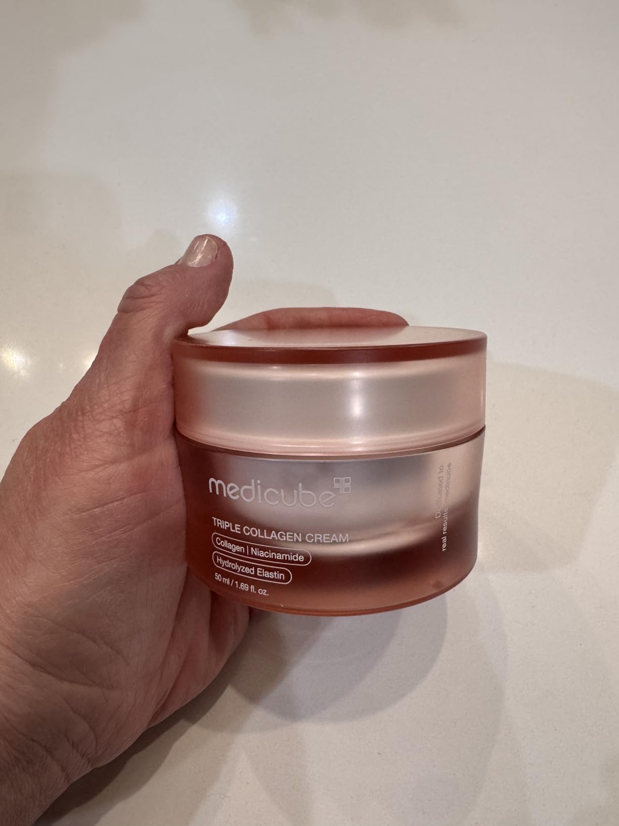Medicube Triple Collagen Cream - Hydrating & Firming Moisturizer with Hyaluronic Acid, Premium Elastin, Shea Butter - Wrinkle Care & Boosts Elasticity - Korean Skincare, 1.69 oz customer photo 1
