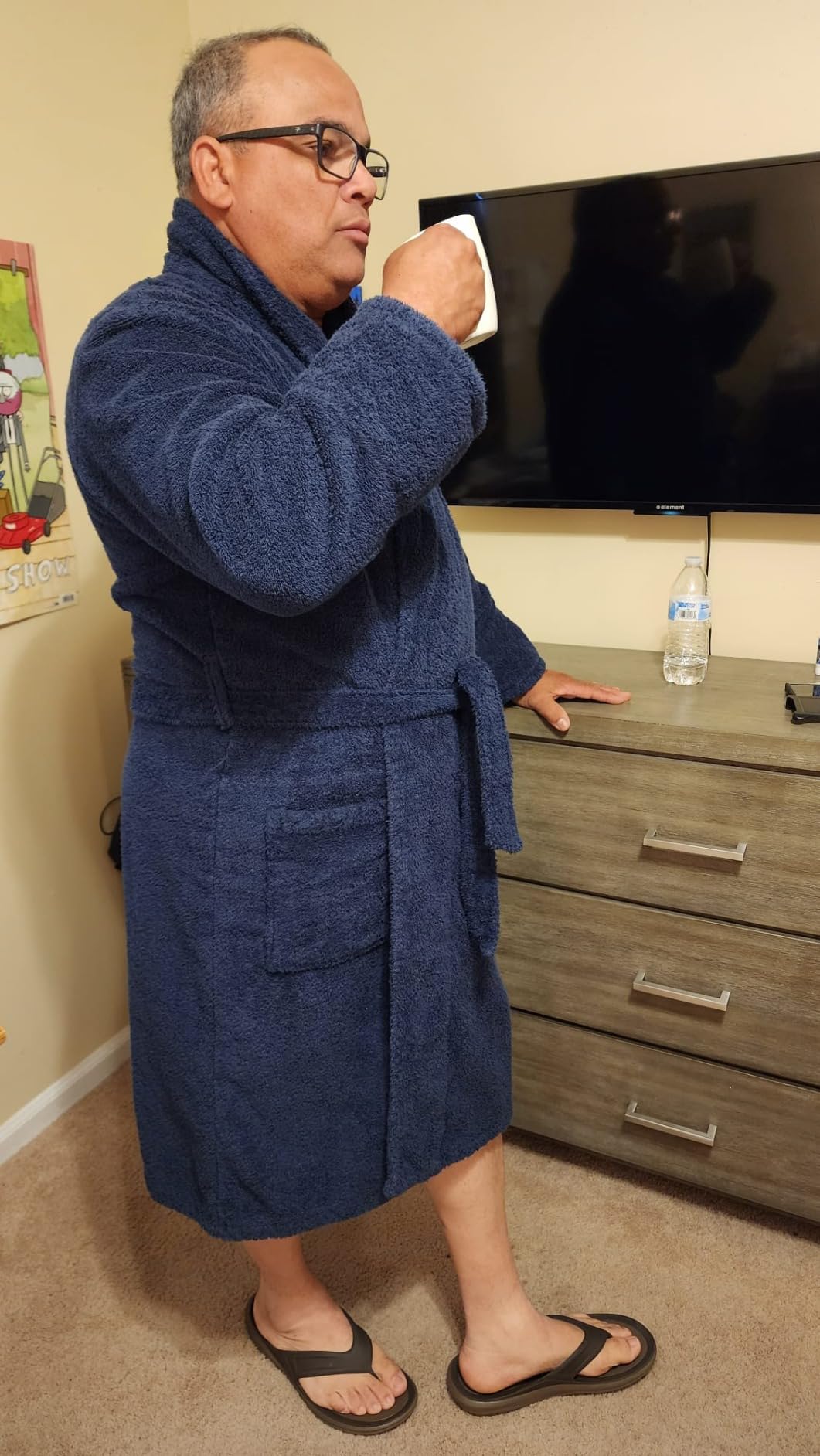 Lands' End Men's Full-Length Turkish Cotton Terry Bathrobe - 55