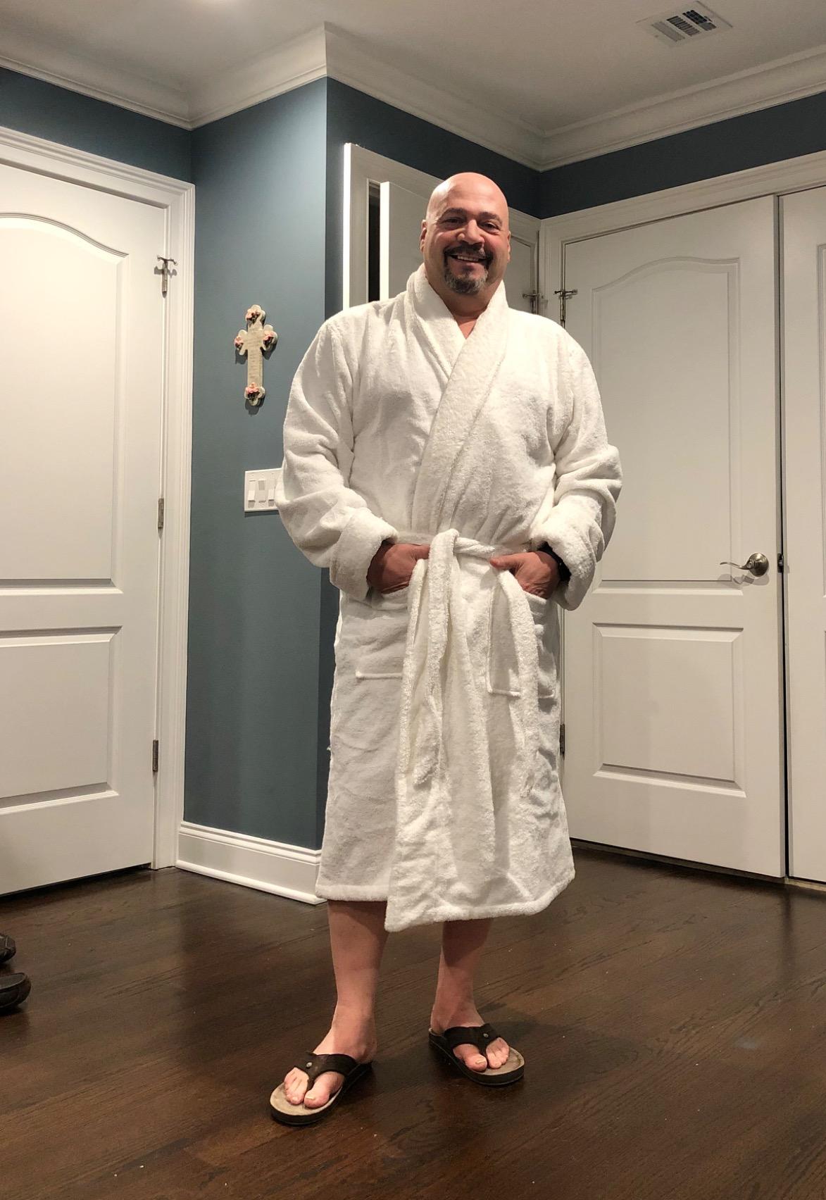 Lands' End Men's Full-Length Turkish Cotton Terry Bathrobe - 55
