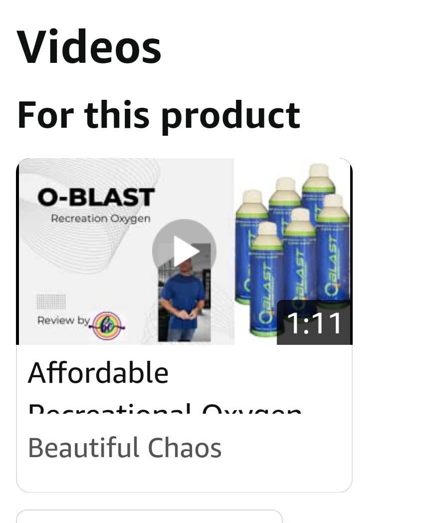O2 Blast - Portable Oxygen Can, Filled with 99.99% Pure Oxygen in a Can with Breathing Mask for Sports, Travel, and High Altitude Use - 10L, 6-Pack customer photo 1