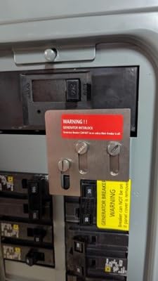 Generator Interlock Kit Compatible with Square D QO or Homeline 150 or 200 amp Panels.1 3/8 inches Spacing Between Main and Generator Breaker.Professional and Interlock Kit(1set) customer photo 1