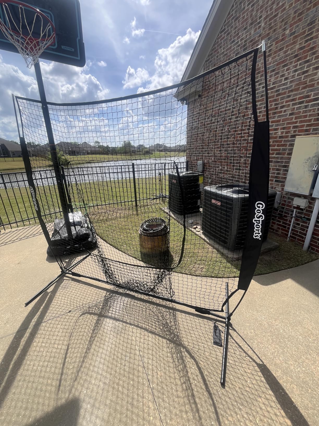 GoSports 7 ft x 7 ft Baseball & Softball Nets - Red, Black, Drip or PRO - Practice Hitting & Pitching Net with Bow Type Frame, Carry Bag and Strike Zone, Great for All Skill Levels customer photo 1