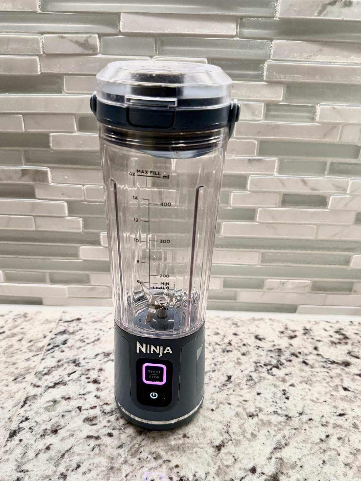 Ninja BC151NV Blast Portable Blender, Cordless, 18oz. Vessel, Personal Blender for Shakes & Smoothies, BPA Free, Leakproof Lid & Sip Spout, USB-C Rechargeable, Dishwasher Safe Parts, Denim Blue customer photo 1