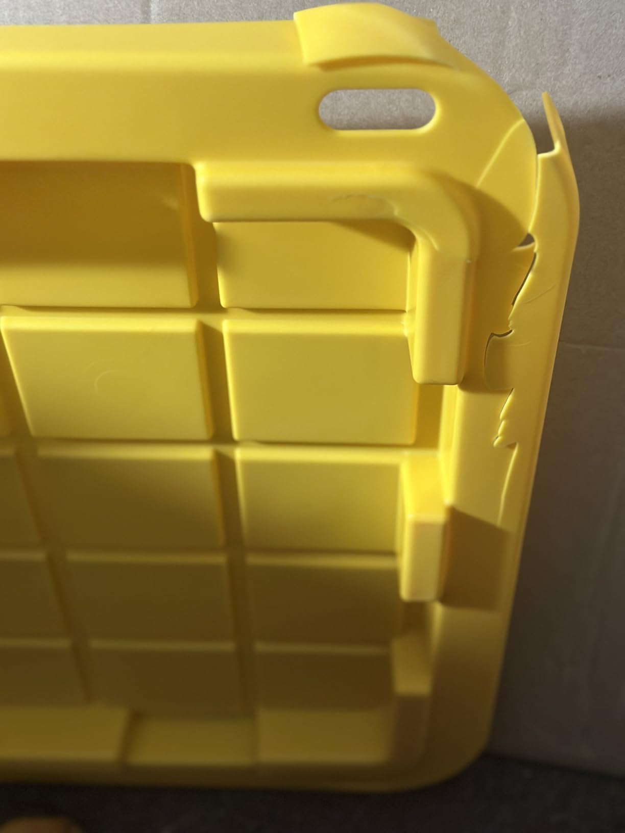 CX Black & Yellow 27-Gallon Heavy Duty Stackable Storage Bins with Lids, Dorm Room Essentials, Moving Boxes, Back to School, Classroom Organization, Home Organization, 4 Pack customer photo 1