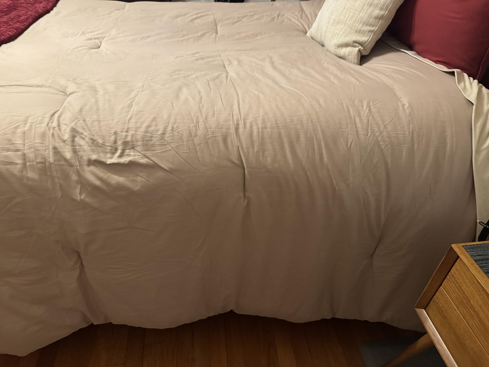 CozyLux Queen Comforter Set Black, 3 Pieces Lightweight Comforters Queen Size Quilted Bedding Sets, All Season Breathable Solid Down Alternative Comforter with 2 Pillowcases customer photo 1
