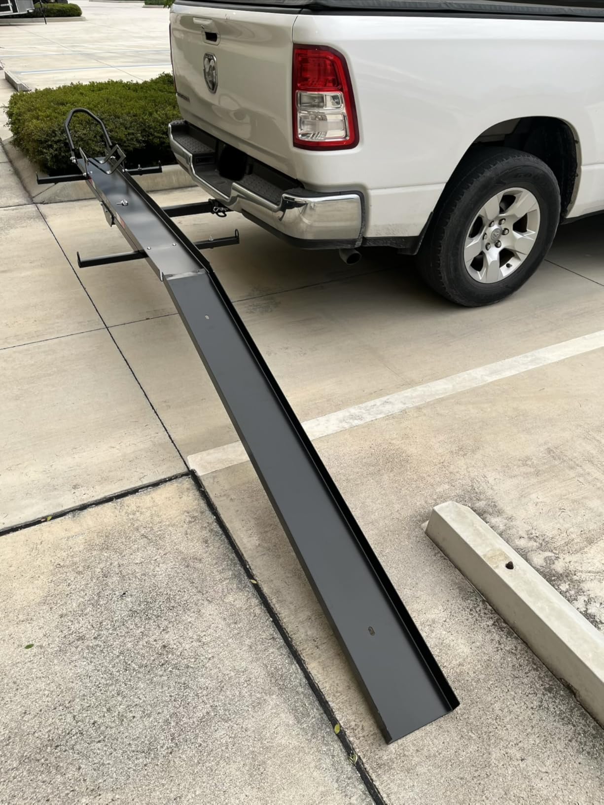 IRONMAX 600LBS Motorcycle Carrier, Heavy Duty Steel Hitch Mount Rack Hauler with Loading Ramp, Wheel Chock & 2 Straps, Anti Tilt Scooter Dirt Bike Carrier for Car Truck SUV RV customer photo 2